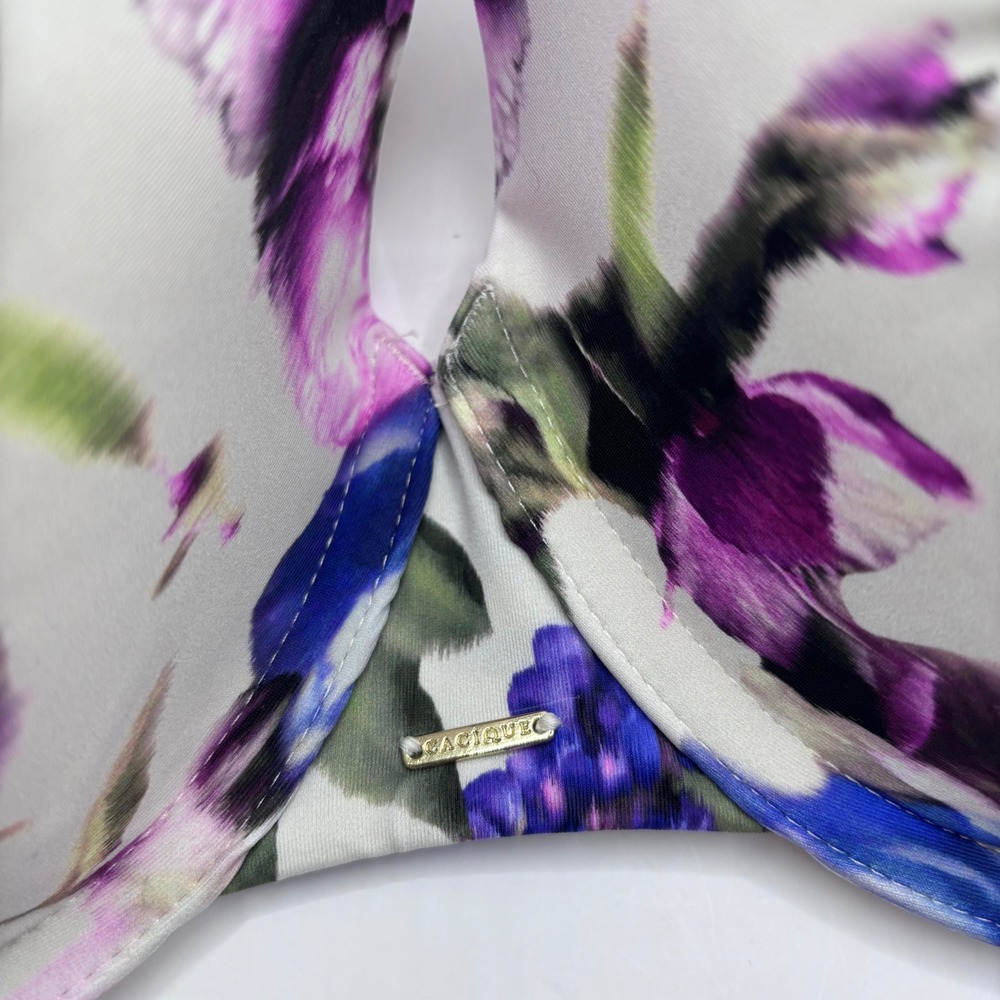 Cacique Lighty Lined Full Coverage Bra Floral Sz 38F - Picture 7 of 7